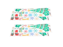 2 Rollos De Pegatinas Adhesivas Removibles Para Ventanas Y Paredes Para Decoración Navideña, Pvc, 75x155cm