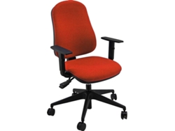 Silla de Escritorio Operativa UNIST Sincro Simpel Brazos ajustables (Rojo - Tapizada)