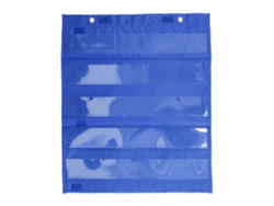 Pizarra Magnética De Bolsillo Con 5 Filas Transparentes Para El Aula Y El Hogar - Azul