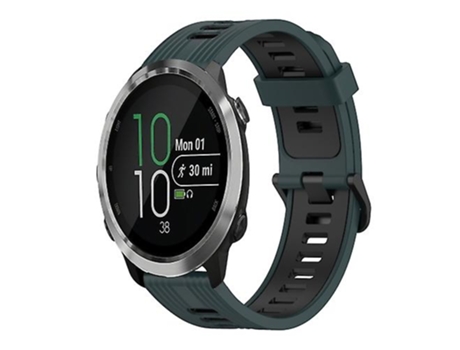 Correa De Reloj Inteligente Para Garmin Forerunner 645 Música 20 Mm Patrón Vertical Banda De Reloj De Silicona De Verde Oliva - Negro VENISYMLIS