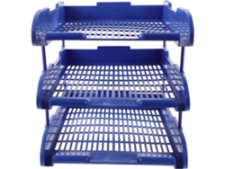 Besportble Organizador De Escritorio Vertical De Plástico Azul Para Documentos Y Clasificador De Archivos P...