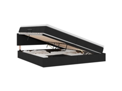 Maison Exclusive - Cama Con Almacenamiento Y Colchón Negro 200 X 200 Cm
