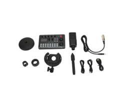 Paquete De Equipos Para Podcast Con Tarjeta De Sonido Y Micrófono De Condensador Cardioide Para Grabación Y Transmisión.