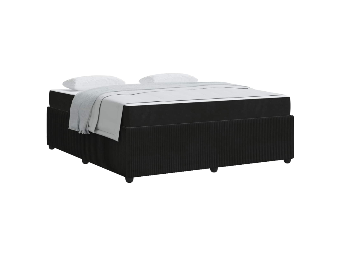 Maison Exclusive - Estructura De Cama Con Colchón Negro 180 X 200 Cm Tela