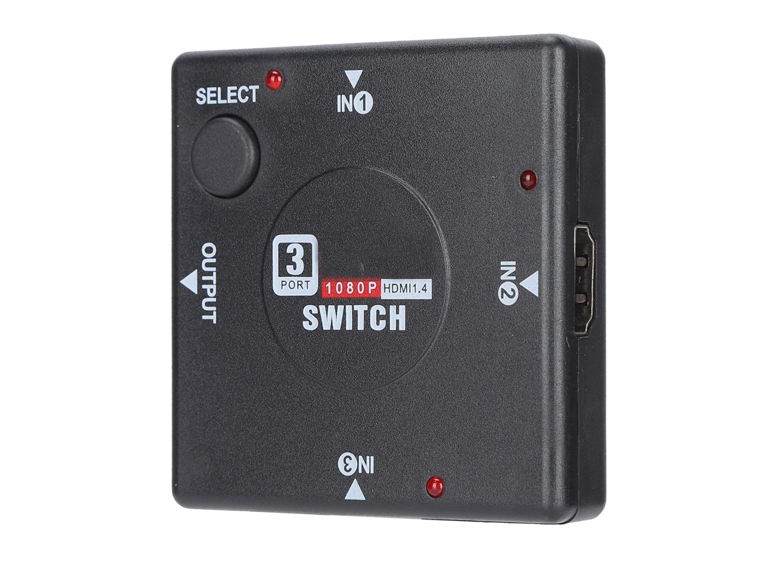 Conmutador De Interfaz Multimedia Hd De 3 Entradas Y 1 Salida Con Compatibilidad Para Ps3/ps4/xbox 360/dvd/skystb 1080p.
