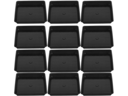 Platillos Cuadrados Para Macetas, Prácticos Para La Limpieza De Superficies, Fabricados En Plástico, 12 Unidades, Para