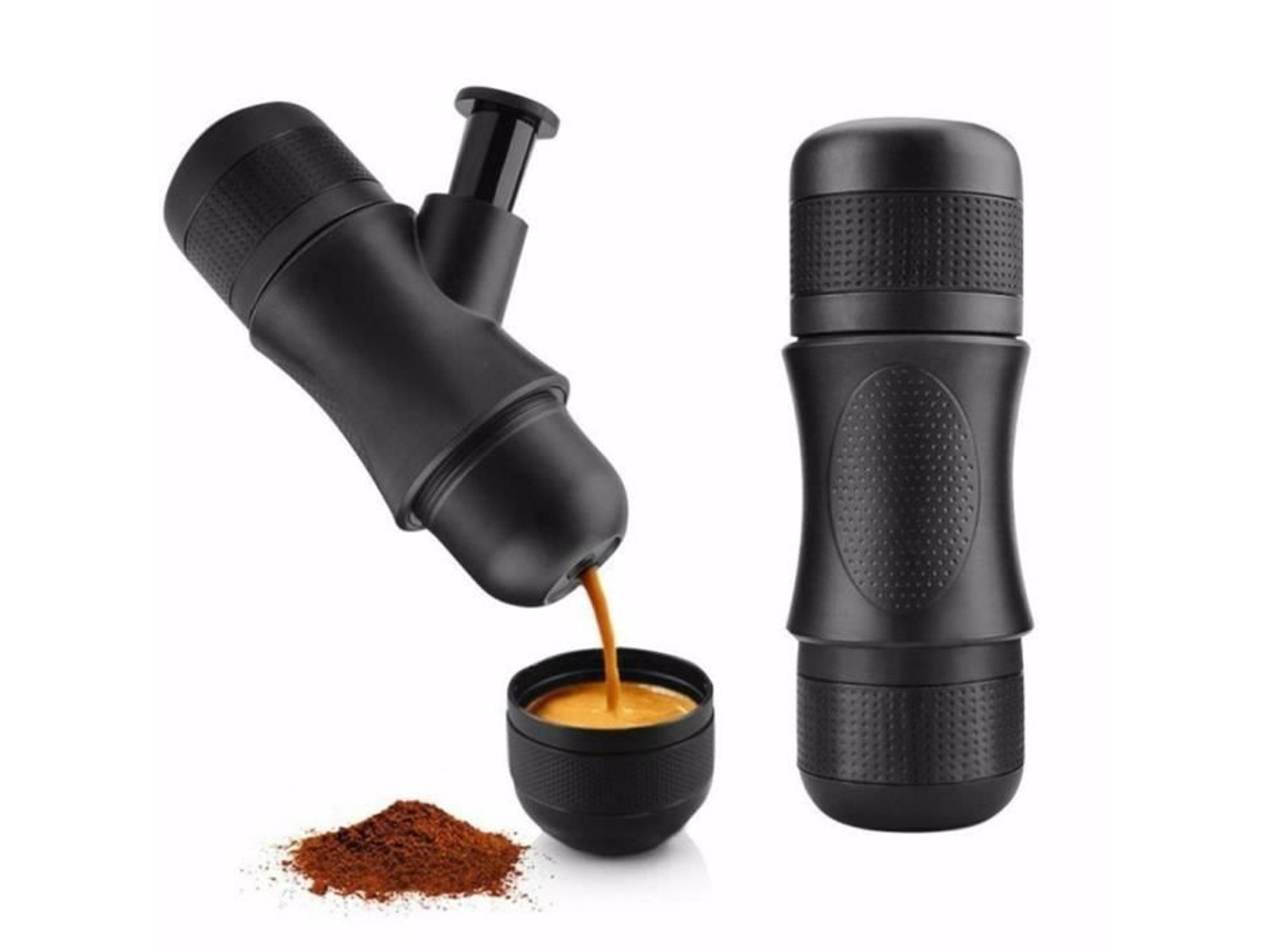 Cafetera de café expreso portátil manual - Mini bolsillo - Dispositivo de camping para viajes de café al aire libre - Negro - Espresso UNBRAND