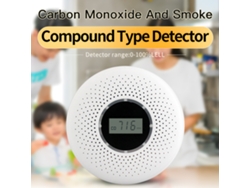 Detector De Humo Y Monóxido De Carbono Con Pantalla Lcd Y Alarma Sonora, Funciona Con Pilas, Paquete De 3 Unidades.