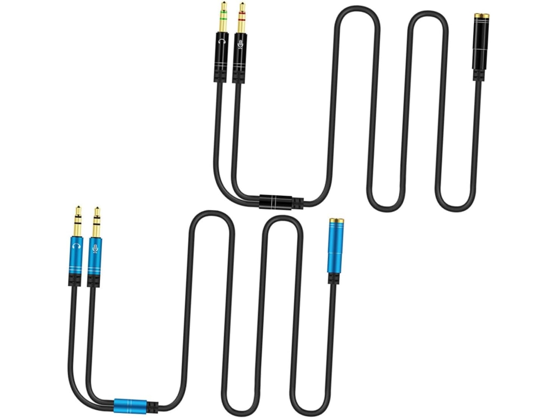 Cable Adaptador Divisor De Audio De 8 Piezas Para Auriculares Y Ordenadores (doble Orificio)