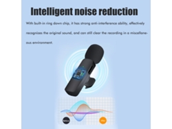 Micrófono Inalámbrico Lavalier Bluetooth Plug Play Con Cancelación De Ruido