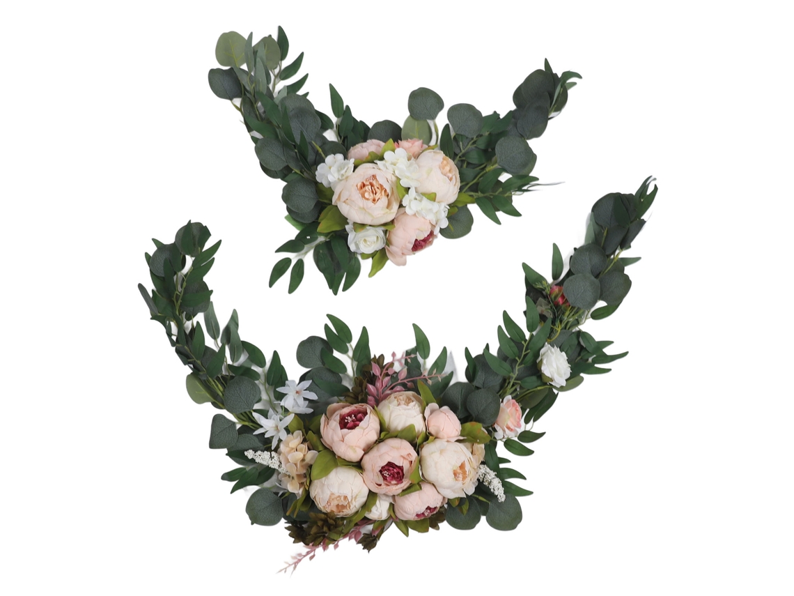 2 Flores Artificiales Para Arco De Boda, Decoración Floral, Hermosas, Resistentes A La Deformación Y Románticas.