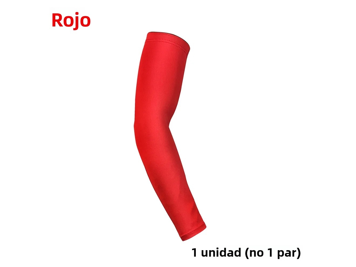 (1 Rojo L) Manga De Brazo Deportiva Universal Con Protección Uv Para Exteriores, Adecuada Para Baloncesto, Fútbol, Etc.