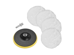 Kit De Discos De Pulido De Lana De 6 Pulgadas Con Adaptador M14 - 4 Discos + 1 Almohadilla Adhesiva