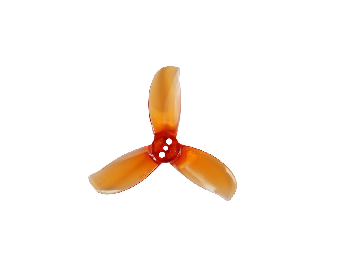 Clear Orange4 Pairs Gemfan D2.2 3-blade 2.2 Inch Pc Propeller 1.5mm Hole For Rc Fpv Racing Drones