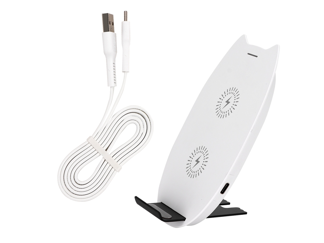 Batería Portátil De Carga Inalámbrica Qi De Carga Rápida De 10000mah Para Teléfonos Móviles, Color Blanco