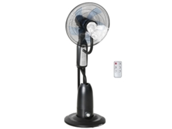 Ventilador Nebulizador De 90 W Con Mando A Distancia, 3 Modos, 3 Velocidades, Temporizador, Ø44,5 X 120 Cm, Negro.