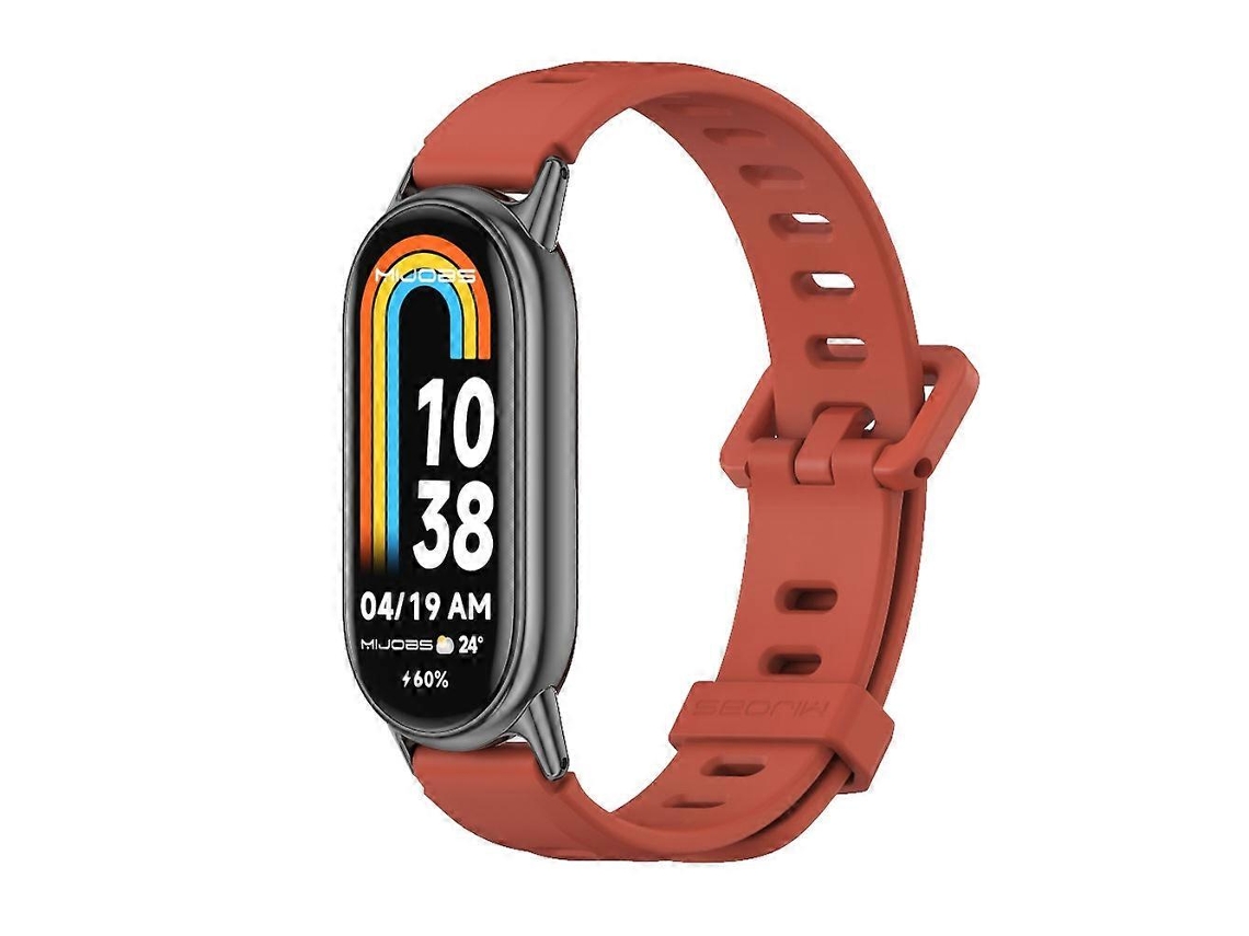 Pulsera de silicona transpirable con orificio plano Mijobs para Xiaomi Mi Band 8 / 9 / 9 NFC