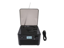 Reproductor de CD con altavoces duales, reproductor de CD portátil recargable por Bluetooth con conector para auriculares para el hogar y el exterior Chennnls