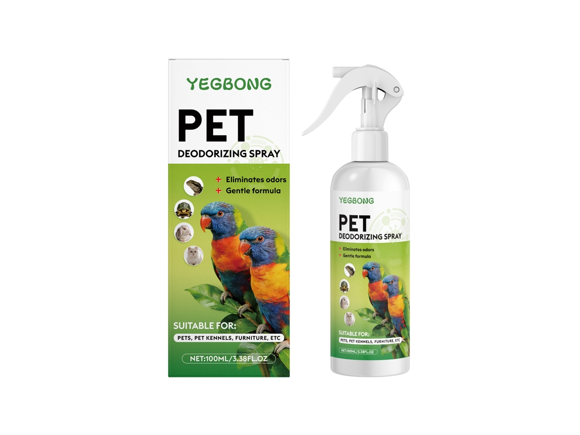 Spray desodorizante para mascotas para una eliminación eficaz del mal olor.