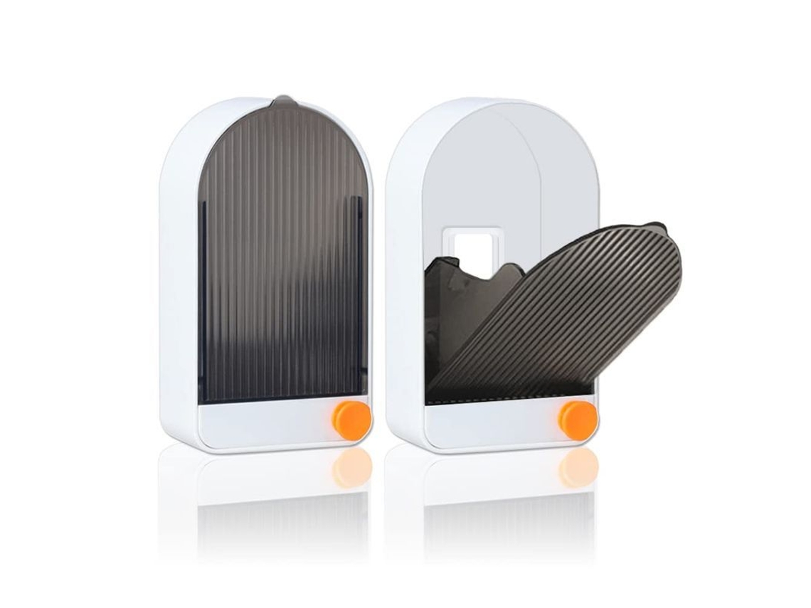 2026-2 Paquetes De Portajabones De Pared Para Ducha Con Tapa Y Cajón De Drenaje, Impermeable Con Gancho, Blanco