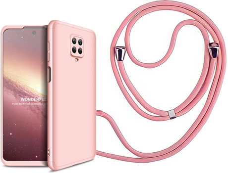 Funda Redmi Note 9 Slim Armor 360º con Collar Rosa