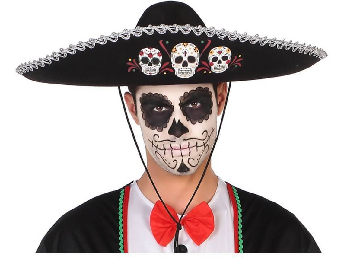 Sombrero DISFRAZZES Dia De Los Muertos (Talla: Talla Universal)