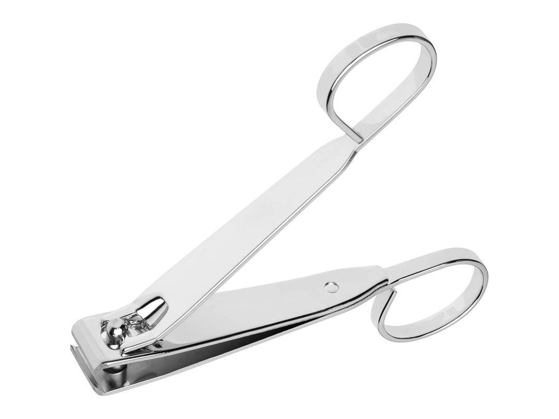 Tijeras Para Uñas Con Mango Seguro Para Movilidad Reducida Y Uso Ambidiestro, Acero Al Carbono, Color Plata.