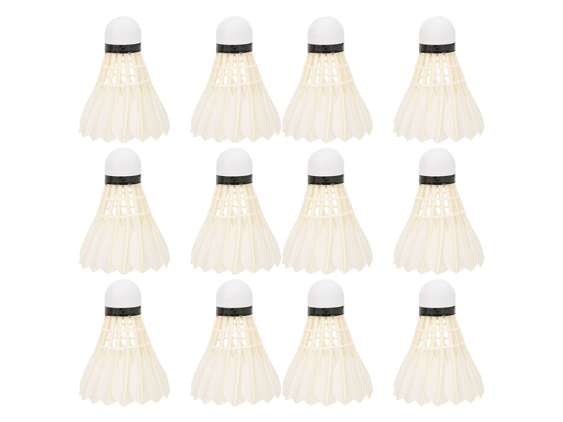 12 Volantes De Plumas De Ganso Duraderos (modelo 1005) Para Entrenamiento Y Práctica De Bádminton.