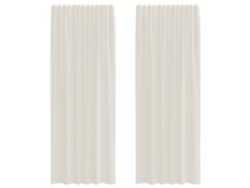 Maison Exclusive - Cortinas De Gasa Con Bolsillos Para Varillas 2 Uds. Crema