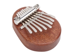 C Key Kalimba 8 Tons Kalimba Thumb Piano C Key Mini Instrumento Musical Portátil Mogno Brinquedo Presente Oval 