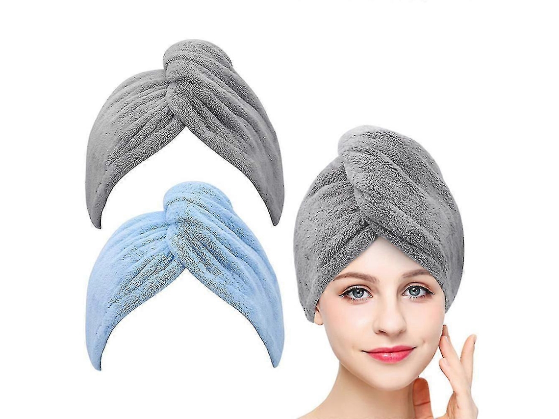 Toallas para el cabello estilo turbante, toallas más gruesas para secar el cabello, toallas de secado rápido para cabello mojado. Rosewell