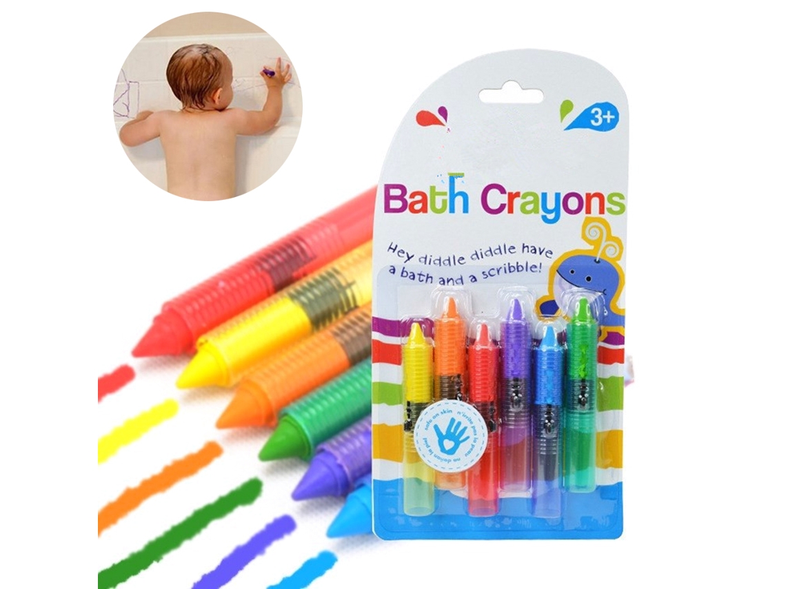 Ats-crayones De Baño Para Bebé Lavables Fácilmente No Tóxicos Juguetes Coloridos Para Bañera Y Ducha Infantil