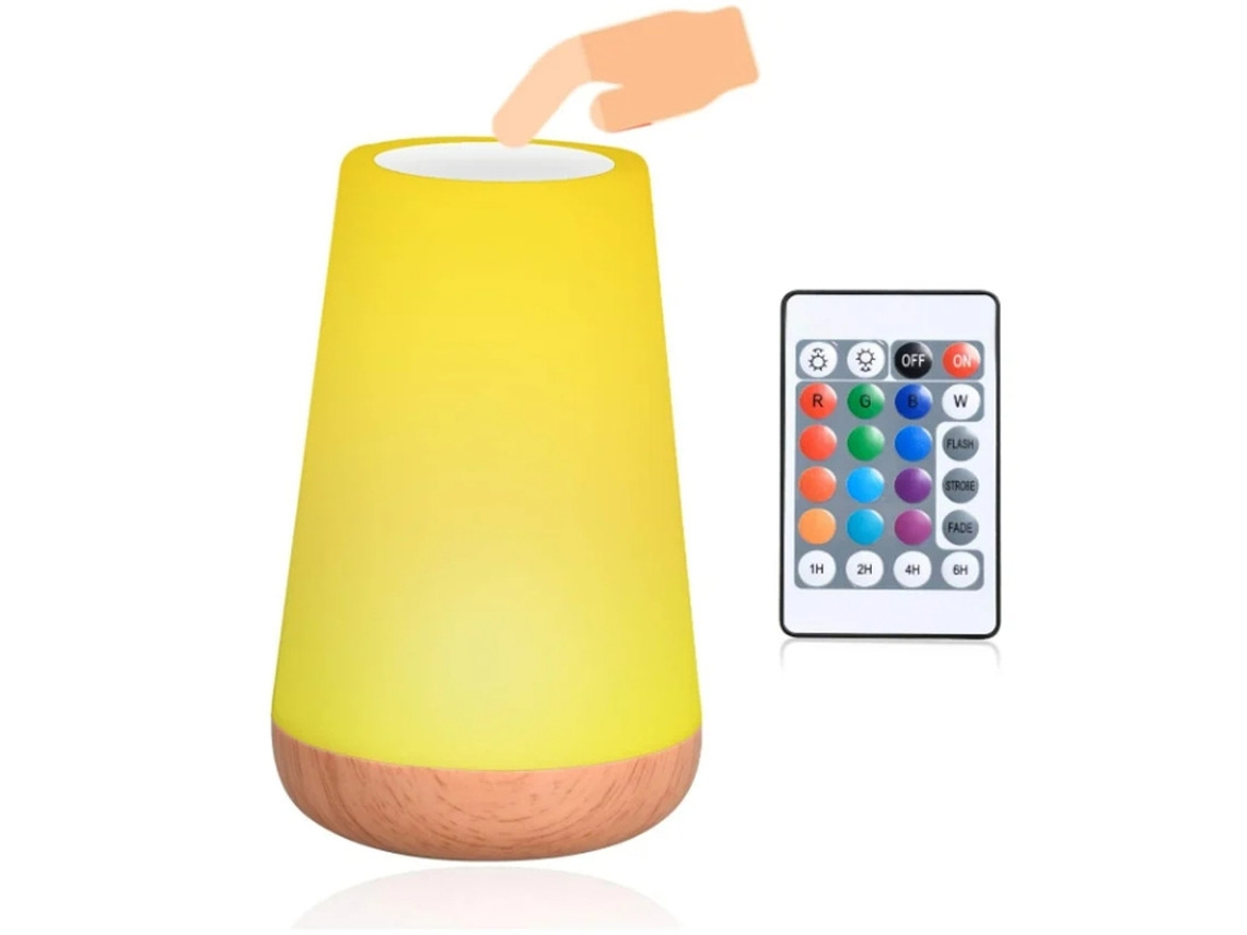 Lámpara Táctil Mesa Yizhood Regulable Cambio De Color Usb Blanca
