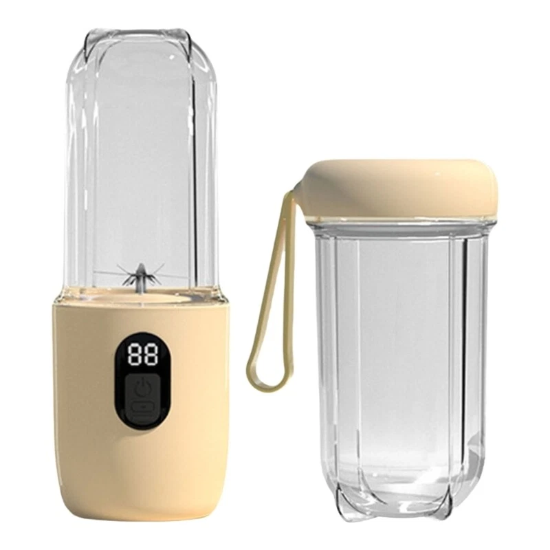 Exprimidor Eifson de 400 ml. Una carga completa permite exprimir de 6 a 8 tazas de jugo. Una taza, dos usos (albaricoque).