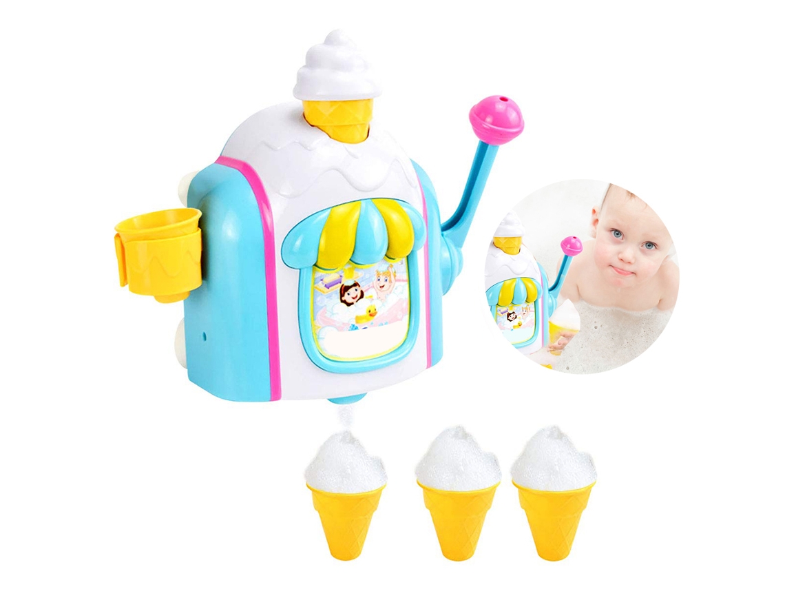 2026-máquina De Hielo Crema Y Burbujas Juguete De Baño Fábrica De Conos Espuma Divertido Regalo Para Bañera