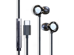 Auriculares Intrauditivos Con Cable Usb-c/3,5 Mm Con Sonido Nítido Y Diafragma Compuesto De 13 Mm.