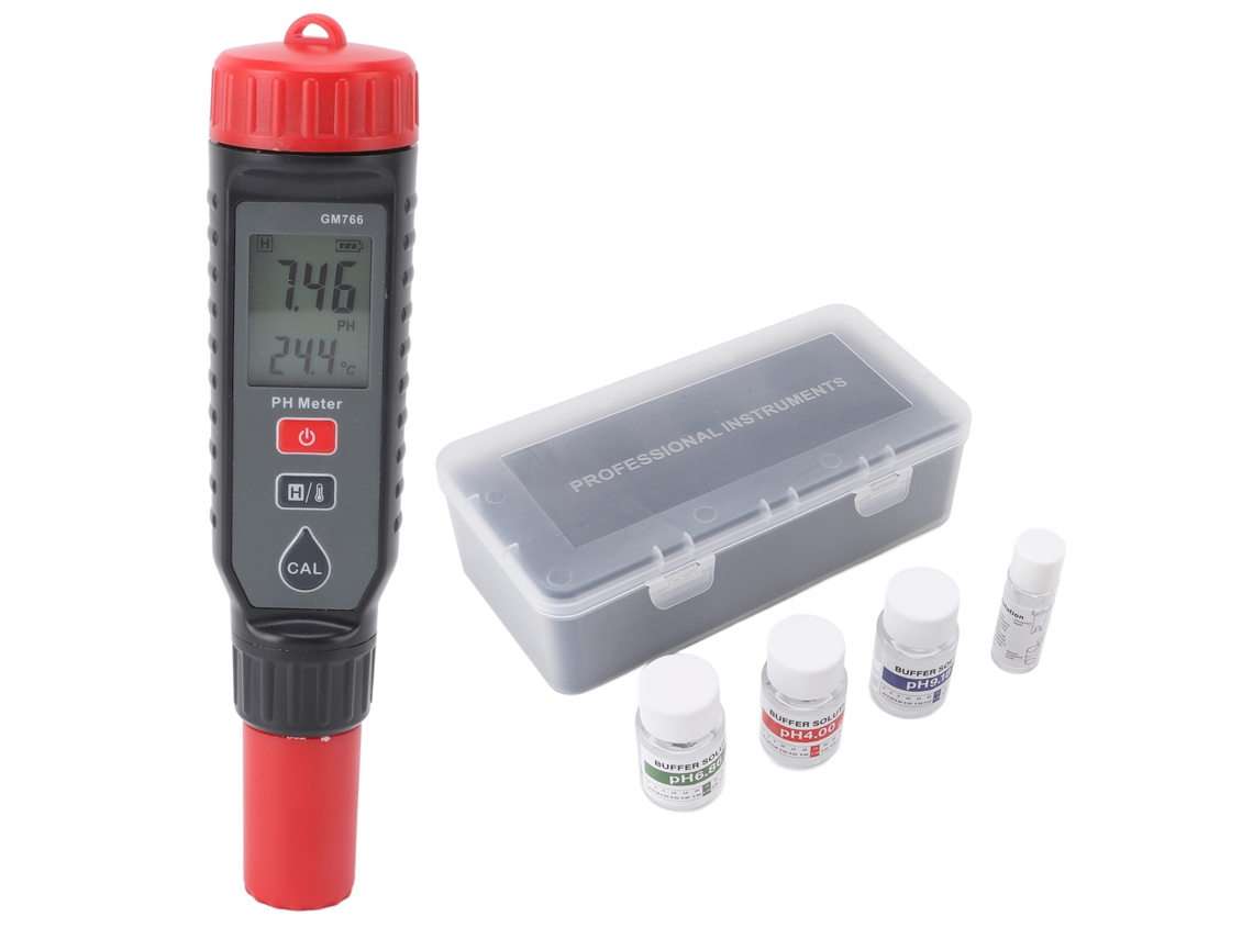 Medidor De Ph Portátil Con Pantalla Lcd Retroiluminada Para Agua, Acuarios Y Calidad Del Agua Gm766