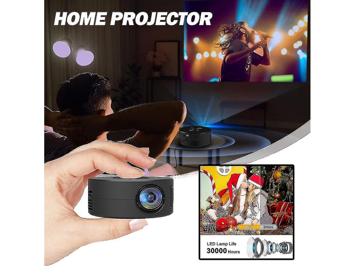 Proyector - Proyector LED Mini proyector portátil 1080P HD Home