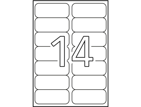 Etiquetas Adhesivas de Poliéster Resistentes a La Intemperie 20 Hojas APLI (Blanco - 99,1 X 38,1 mm)