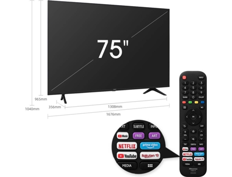 TV HISENSE 75A7100F (LED -75'' - 189 cm -  4K Ultra HD - Smart TV) — Antigua A