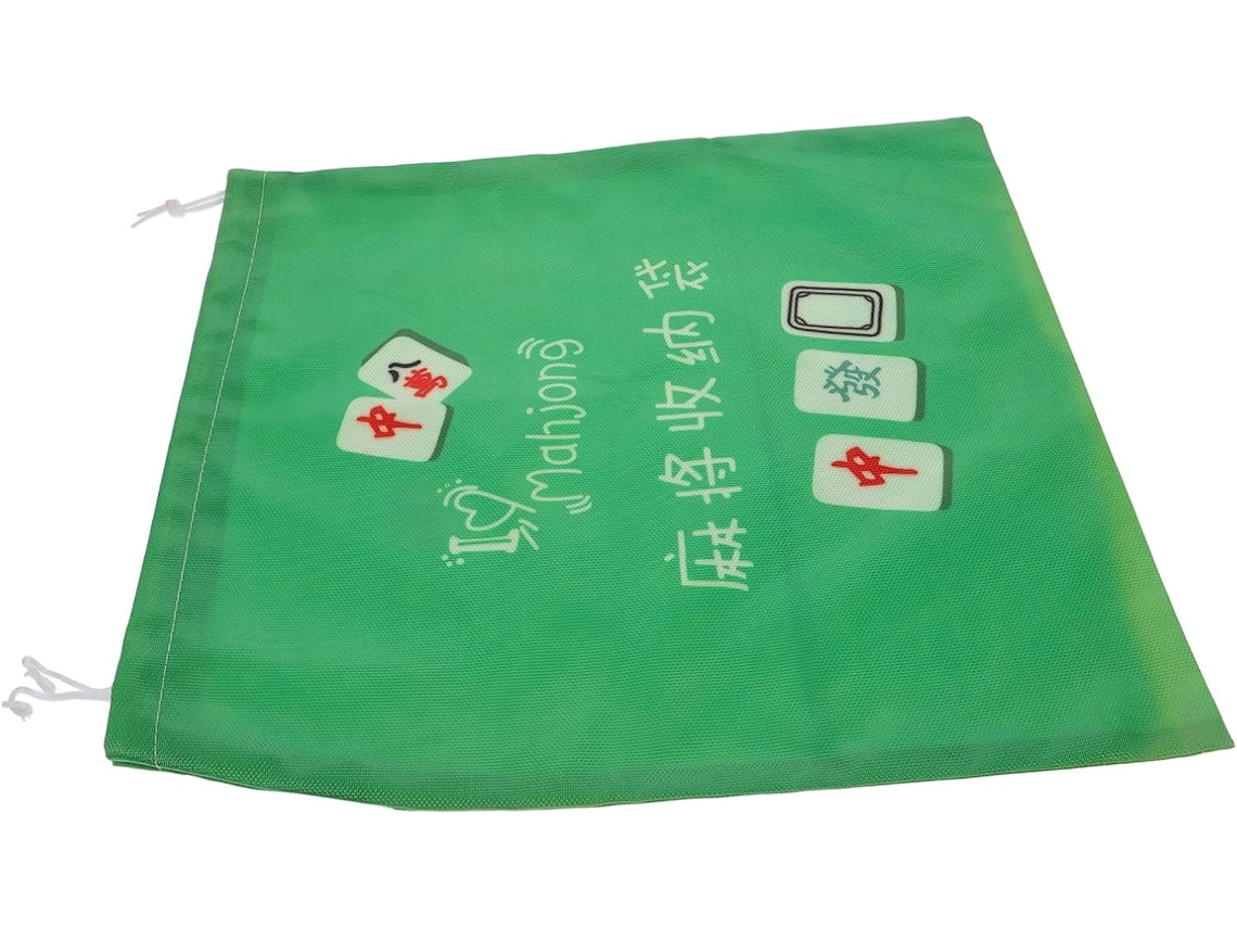 Bolsa Portátil Para Guardar Fichas De Mahjong Con Cordón Ajustable.
