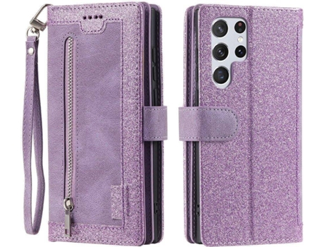 Funda Samsung Galaxy S22 Ultra HFS-HOUSE Cartera (Morado)