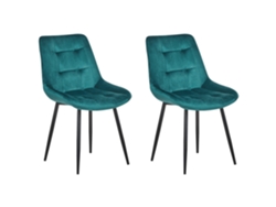 Cadeiras Luxuosas Em Veludo Beliani Melrose De Veludo Azul 51x58x85