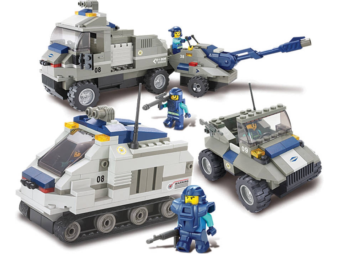Blocs de Construcción SLUBAN Police Artillería 467 Piezas (Edad Mínima: 6 Años - 42,5 x 8 x 38 cm)