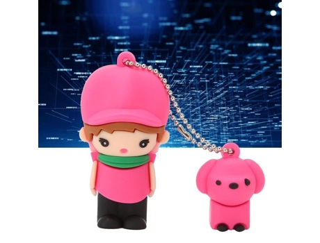HURRISE Lindo Unidad Flash USB 2.0 Portátil Almacenamiento de Datos Interno Tarjeta de Memoria de Transmisión de Computadora Niña 16G