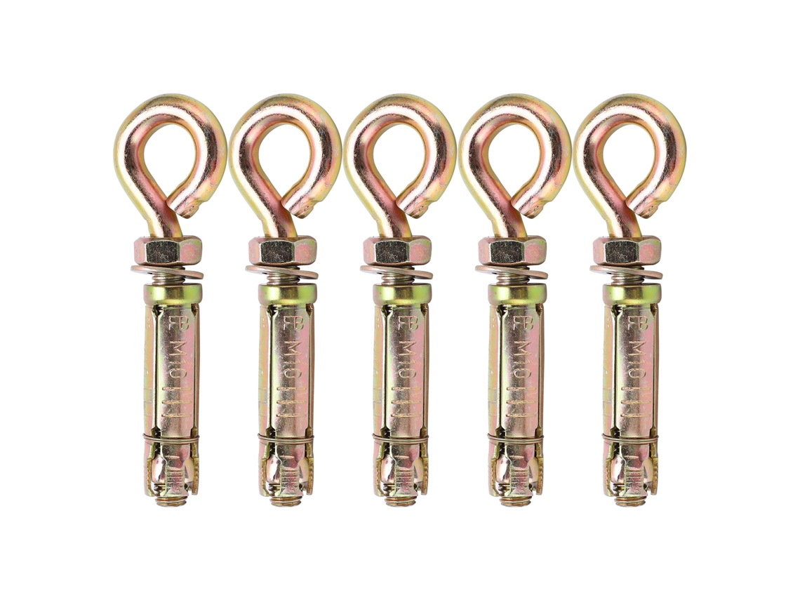 Vlrla-5pcs Tornillos De Expansión Ojo Anclaje Fuerte Para Pared De Hormigón 11x1.6cm