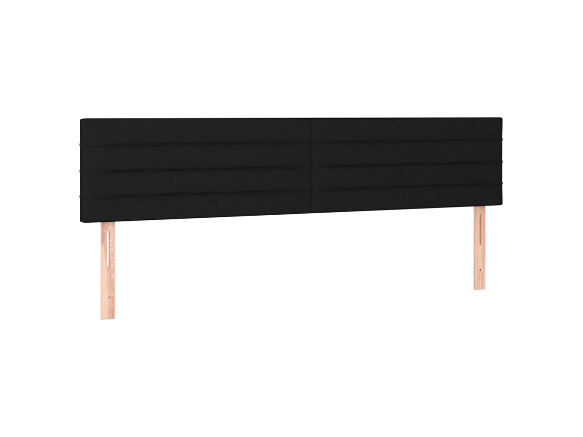 Juego de cabecero de cama de tela de 2 piezas 80x5x78/88 cm Negro MAISON EXCLUSIVE