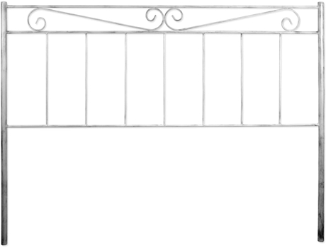 Cabecero de Forja FACTORY MUEBLES Valenciano, Blanco Plata Cama de 135 cm (140 cm x 125)