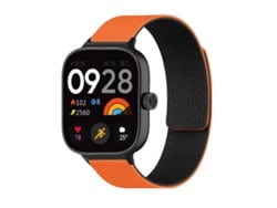 Pulsera para Redmi Watch 6 / 5 / 4 - Silicona suave magnética - Textura de lichi naranja y negro