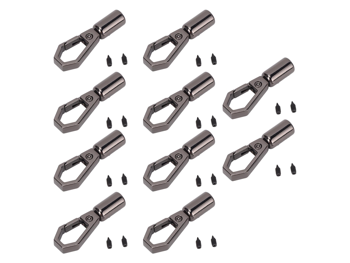 10 Juegos De Tapas De Extremo De Cuerda De Aleación De Zinc Con Ganchos De 6 Mm Y Tornillos De 7 Mm Para Joyería